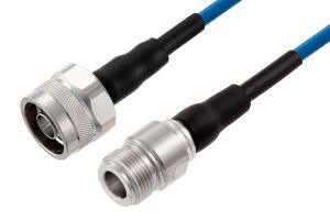 Pasternack N Male to N Female Low PIM Cable 12 Inch Length Using TFT-402-LF Coax Using Times Microwave Components