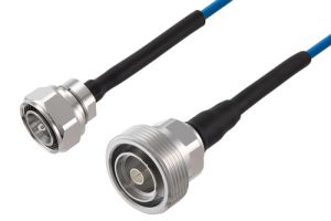 Pasternack 4.3-10 Male to 7/16 DIN Female Low PIM Cable 12 Inch Length Using TFT-402 Coax Using Times Microwave Components