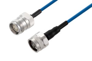 Pasternack 4.3-10 Female to N Male Low PIM Cable 24 Inch Length Using TFT-402 Coax Using Times Microwave Components