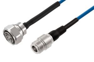 Pasternack 4.3-10 Male to N Female Low PIM Cable 24 Inch Length Using TFT-402 Coax Using Times Microwave Components