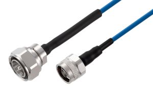 Pasternack 4.3-10 Male to N Male Low PIM Cable 12 Inch Length Using TFT-402 Coax Using Times Microwave Components