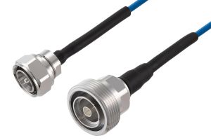Pasternack 4.3-10 Male to 7/16 DIN Female Low PIM Cable 12 Inch Length Using TFT-402-LF Coax Using Times Microwave Components
