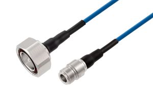 Pasternack 7/16 DIN Male to N Female Low PIM Cable 24 Inch Length Using TFT-402-LF Coax Using Times Microwave Components