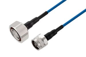 Pasternack 7/16 DIN Male to N Male Low PIM Cable 12 Inch Length Using TFT-402-LF Coax Using Times Microwave Components