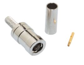 Pasternack PE4046 - SMB Plug Connector Crimp/Solder Attachment for RG174, RG316, RG188, LMR-100, PE-B100, PE-C100, 0.100 inch