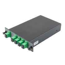 Passive PLC, Plug-In Single LGX PLC Splitter, 1x04 Standard (Even) Split, SC-APC