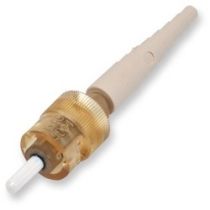 Corning UniCam Standard-Performance Connector -  ST, Multimode (OM1) - Single Pack - Amber Housing - Beige Boot