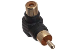 RCA Male to RCA Female Right Angle Adapter