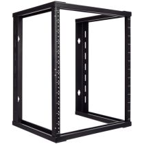 ShowMeCables 12U Wall Mount Open Frame Rack 19" Threaded (12-24) 15 inch depth Black