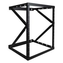 ShowMeCables 12U 2 Post Open Frame Wall Mount Rack 18" Depth - Heavy Duty