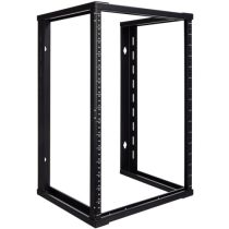ShowMeCables 15U Wall Mount Open Frame Rack 19" Threaded (12-24) 15 inch depth Black