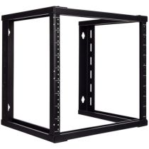 ShowMeCables 9U Wall Mount Open Frame Rack 19" Threaded (12-24) 15 inch depth Black