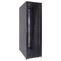 ShowMeCables 42U Server Rack Cabinet, 1000mm depth, Glass Front door and perf. rear french doors, cable mgt. top