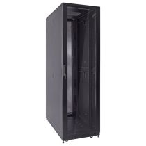 ShowMeCables 42U Server Rack Cabinet, 1000mm depth, Glass Front door and perf. rear french doors, fan compatible top