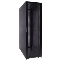 ShowMeCables 42U Server Rack Cabinet, 1200mm depth, Glass Front door and perf. rear french doors, cable mgt. top