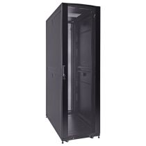 ShowMeCables 42U Server Rack Cabinet, 1200mm depth, Perf. Front door and rear french doors,fan compatible top