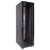 ShowMeCables 42U Server Rack Cabinet, 800mm depth, Glass door and perf. rear french doors, cable mgt top
