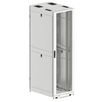 ShowMeCables 42U Server Rack Cabinet (White), 800mm depth, Perf. door and rear french doors, cable mgt top