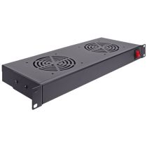 ShowMeCables 1U Rack Mount Cooling Unit with 2 UL listed fans, 110v, 
with NEMA 5-15P (US) plug, cord length 2M