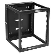 ShowMeCables 12U 22in Depth Hinged Open Frame Wall Mount Server Rack