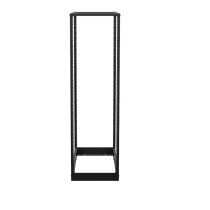 ShowMeCables Four-Post Adjustable Rack, 37U, 12-24, Casters Included, Black