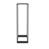 ShowMeCables Four-Post Adjustable Rack, 37U, Cage Nut, Casters Included, Black