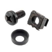 ShowMeCables 10 pack M6 cage nut set(10ea, M6 screws,M6 cage nuts, M6 washers). Black