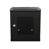 10 inch Wall-Mount Enclosures, Perforated, 6U, Black,11.8 Inches (300mm) depth