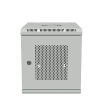 10 inch Vertical Wall-Mount Enclosures, Perforated, 6U, Gray, 15.8 Inches (400mm) depth