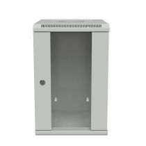 10 inch Vertical Wall-Mount Enclosures, Tempered Glass, 9U, Gray, 15.8 Inches (400mm) depth