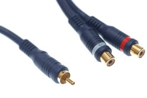Sonicwave RCA Male to Dual RCA Female Audio Adapter Cable - 6 IN