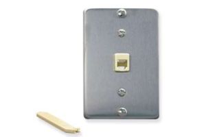 ICC RJ12 6 Conductor Jack Wall Plate - Single Gang - 1 Port - Stainless Steel