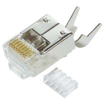 L-com Cat6 Rated RJ45 Crimp Plug (8X8) - Shielded - Pkg/50