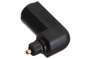 Optical Toslink Female to Optical Toslink Male Right Angle Adapter