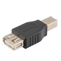 L-com USB 2.0 Adapter Coupler - Shielded - Type B Male Plug to Type A Female