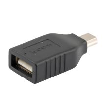 L-com USB 2.0 Adapter Coupler - Shielded - Type A Female Plug to Type Mini B5 Male