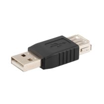 L-com USB 2.0 Adapter Coupler - Shielded - Type A Male Plug to Type A Female