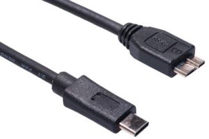 USB 3.0 Type C Male to USB 3.0 Micro Male Cable - 3 Foot