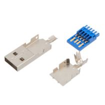 USB Type A 3.0 Connector, Male Plug, Solder Type, Single