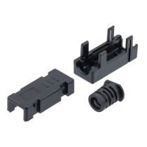 USB Type B 3.0 Hood for Male Plug Connectors, Blue, PVC, Single