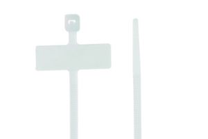 4 Inch - 18lb - Standard Cable Tie with ID Tag - Natural - 100 Per Pack