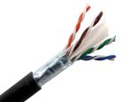 Cat6a Indoor/Outdoor Bulk Ethernet Cable, UV Resistant, Shielded CMX/CMR - Black