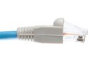 Cat5e Blue Plenum Ethernet Patch Cable - White Slip On Boot