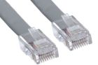 RJ45 Flat Silver Satin Patch Cable - 8 Conductor - Straight