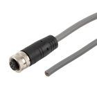 L-com M12 8 Position A-Code Outdoor Pigtail Cable Assembly - Unshielded - Female to Open