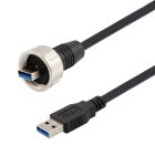 L-com Waterproof USB 3.0 Cable Assembly - Metal IP67 A Male to Standard A Male