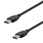 L-com USB 3.0 Cable Latching Type A - A - Low Smoke Zero Halogen (LSZH) Jacket - Black