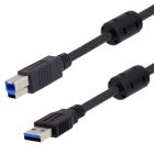 L-com LSZH USB 3.0 Cable Type A - B with Ferrites